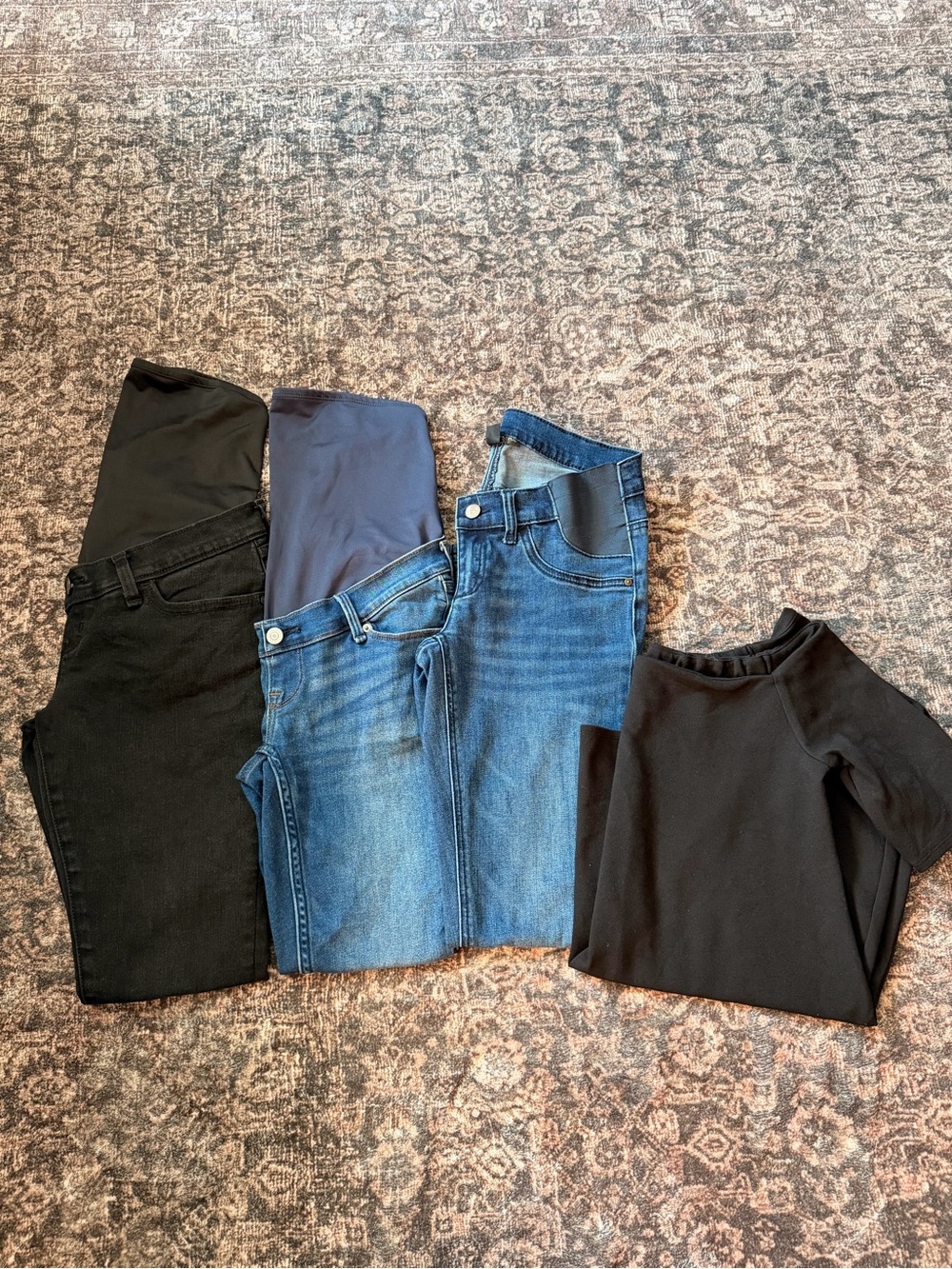 Maternity Denim 3-Pack Bundle + BONUS Hatch Top - Size 24/25/XS